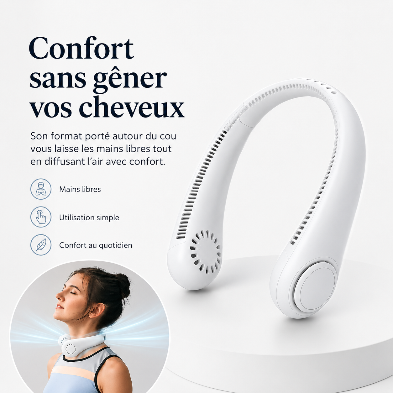 Modern Wireless Neck Fan