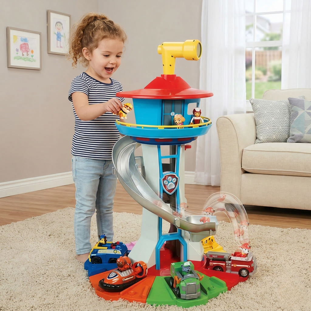 Paw Patrol Play Tower with Vehicles and Figures