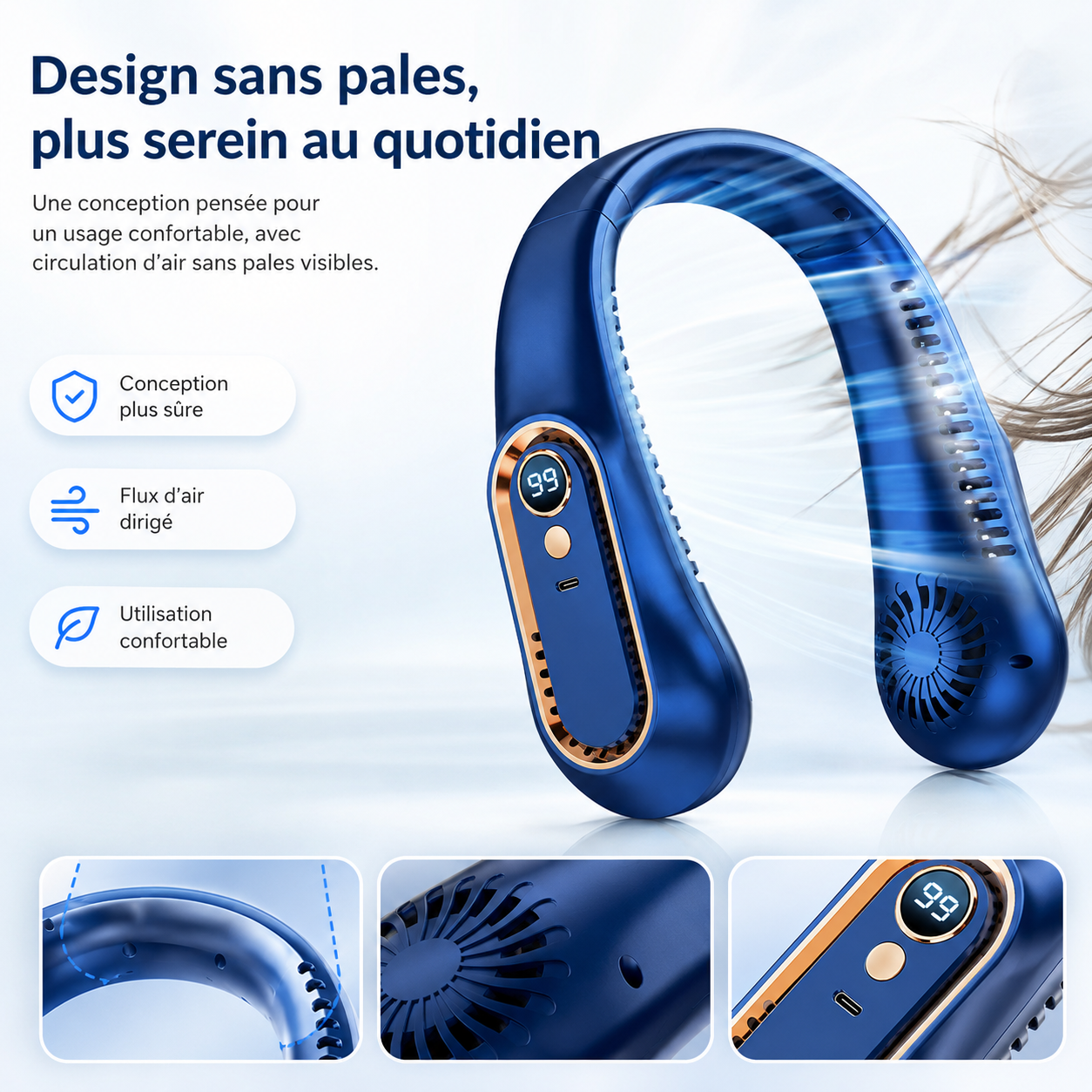 Neck Fan - Silent & Portable
