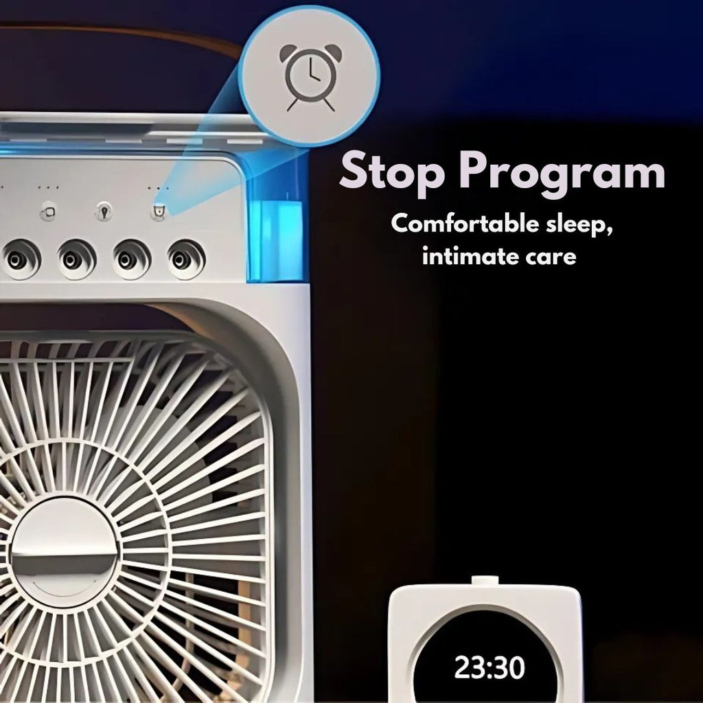 3-in-1 Air Cooler, Humidifier & Air Purifier – Portable Air Conditioning for Indoor Use with LED Light