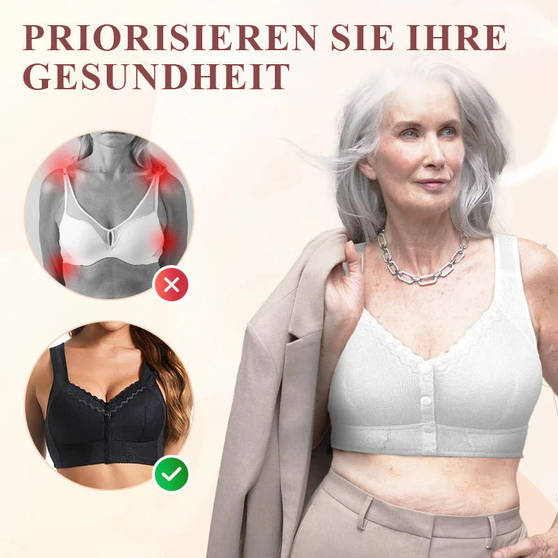 Comfortable Cotton Bra with Front Closure Support for Mature Women