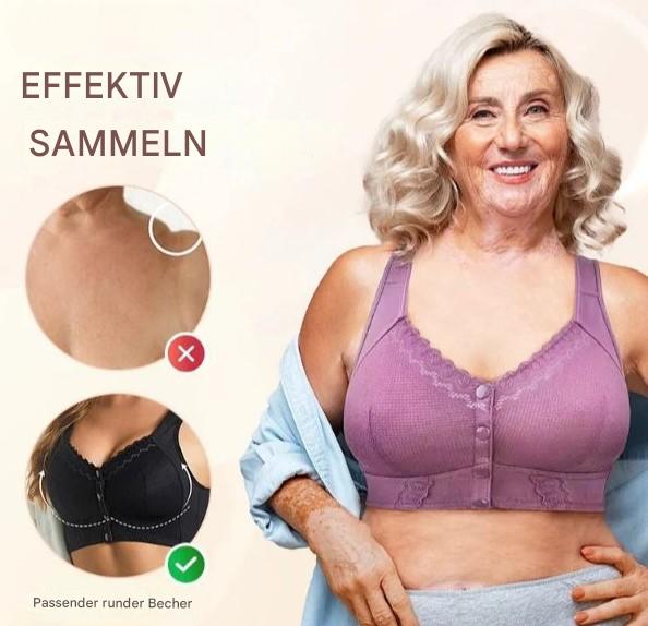 Comfortable Cotton Bra with Front Closure Support for Mature Women