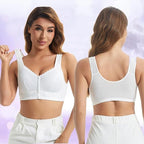 Comfortable Cotton Bra with Front Closure Support for Mature Women