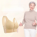 Comfortable Cotton Bra with Front Closure Support for Mature Women