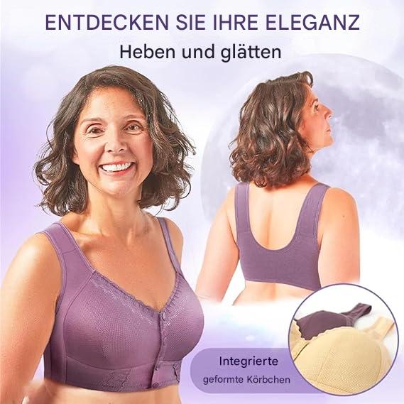 Comfortable Cotton Bra with Front Closure Support for Mature Women