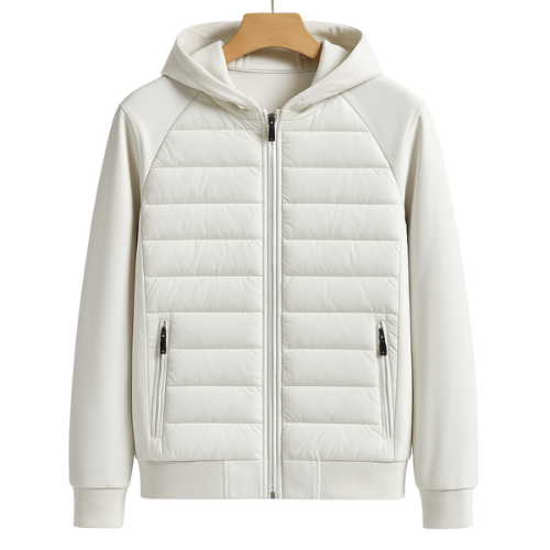 UrbanWarm Light Men's Jacket with Hood – Stylish Padded Mid-Season Jacket