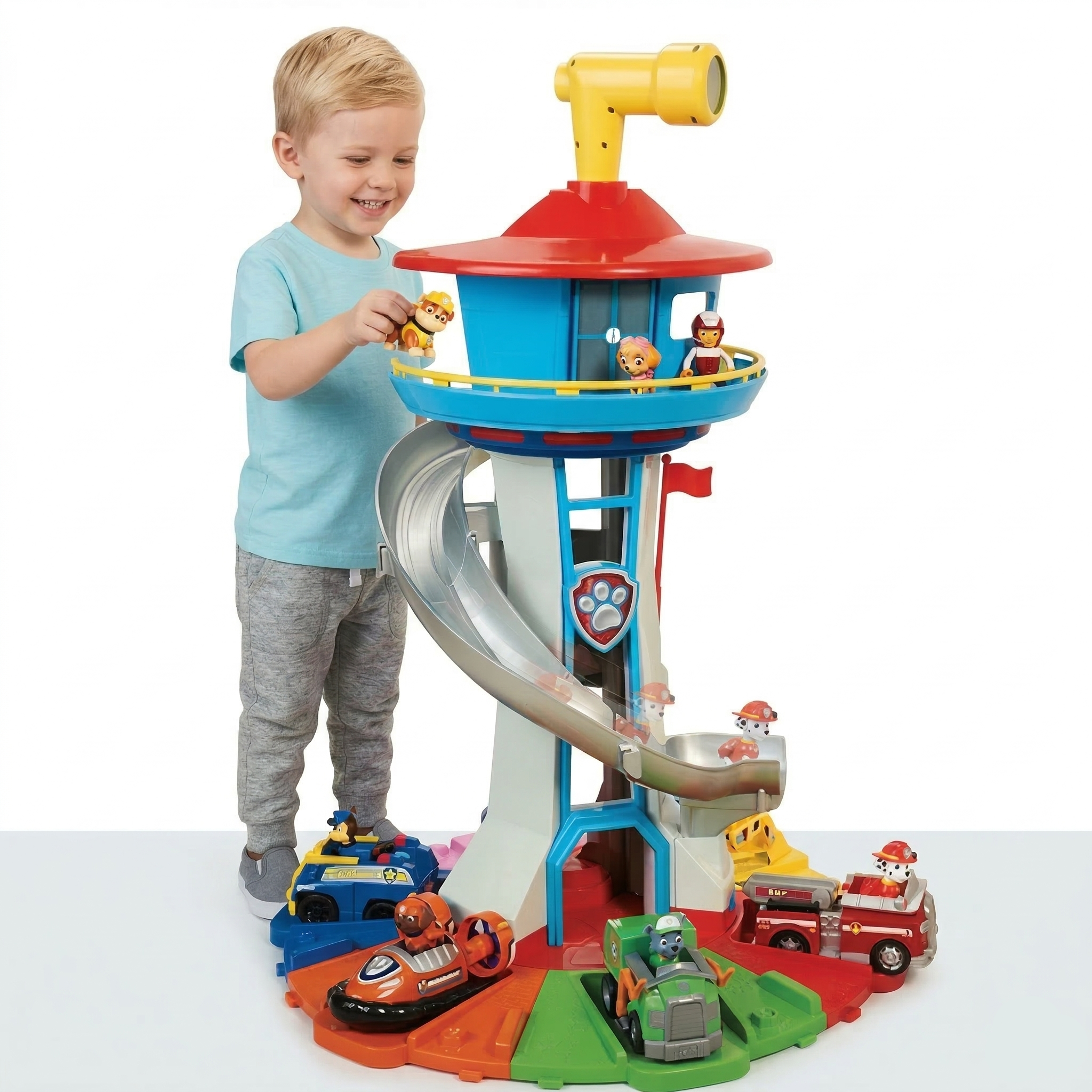 Paw Patrol Play Tower with Vehicles and Figures