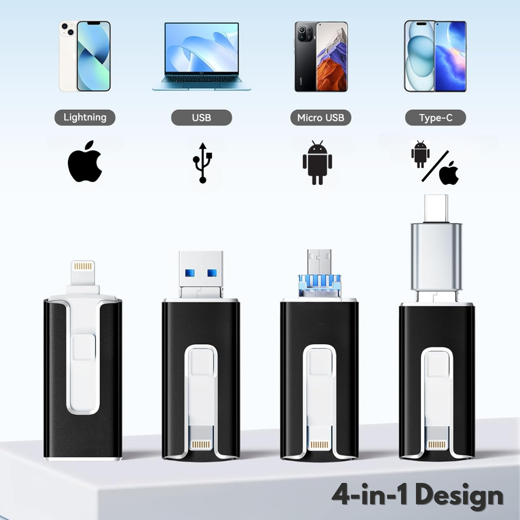 SnapVault 4-in-1 Backup Stick | Back up directly from your phone to USB