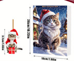 Adventskalender Katzenanhänger 2025 – Vintage 24-Tage Weihnachts Countdown mit Acryl Ornamenten-Zarado.uk