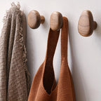 WoodCraft Wooden Wall Hooks Set – Handmade design of walnut and beech wood