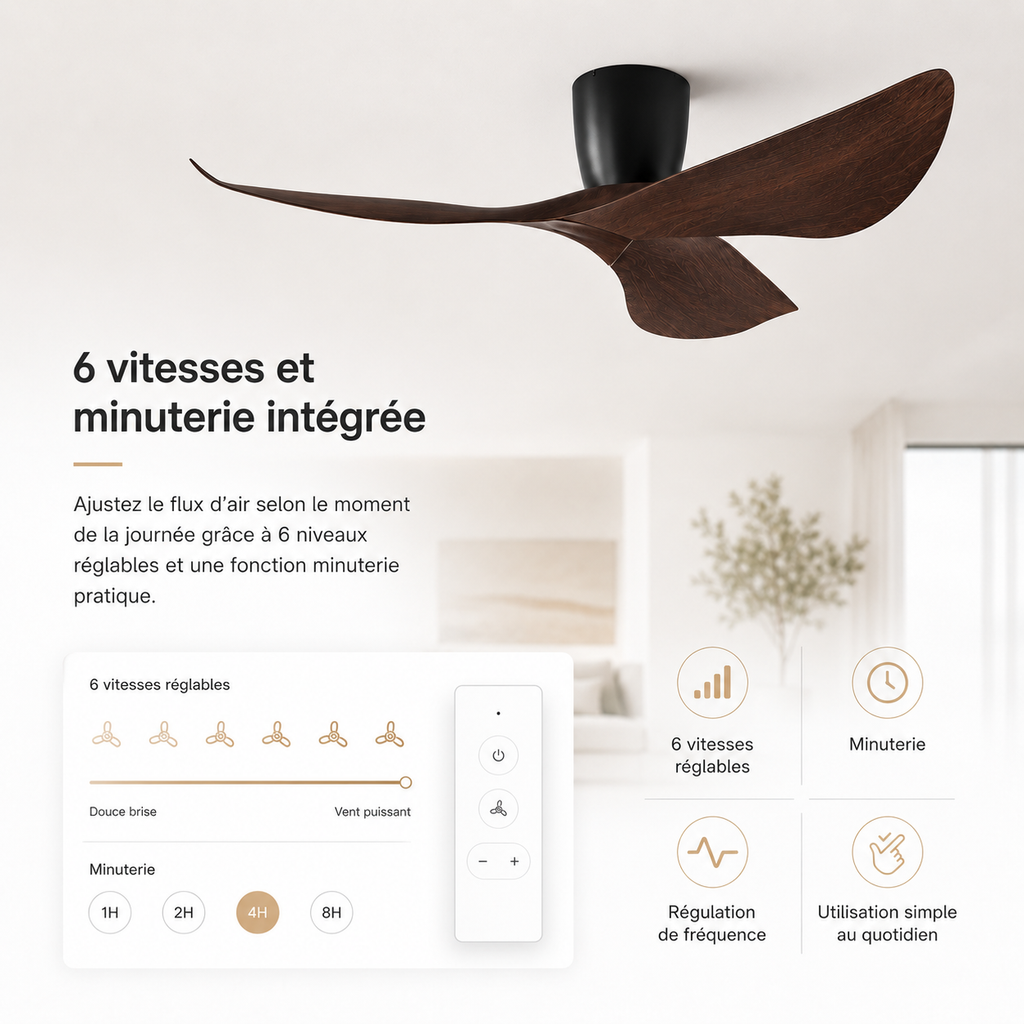 Nelvarn – Minimalist Ceiling Fan with Blades