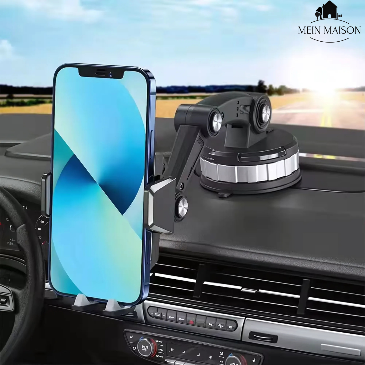 Auto GripTech Phone Holder with Strong Suction Cup and 360° Rotation