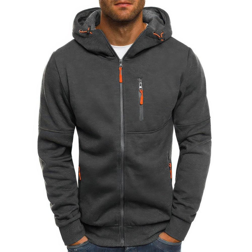 Comfortable Men's Hoodie Vest with Zip