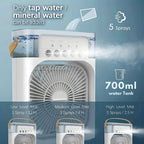 3-in-1 Air Cooler, Humidifier & Air Purifier – Portable Air Conditioning for Indoor Use with LED Light