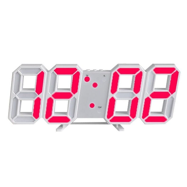 Digital 3D LED Wall Clock – Modern design with dimming function and optimal visibility