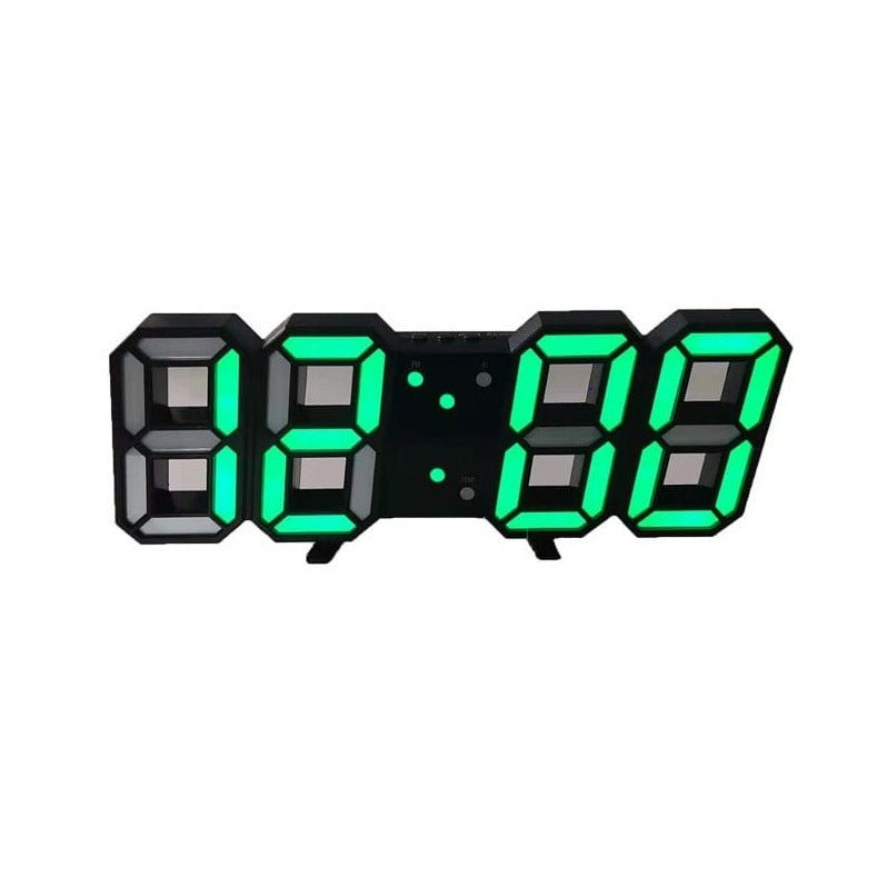 Digital 3D LED Wall Clock – Modern design with dimming function and optimal visibility