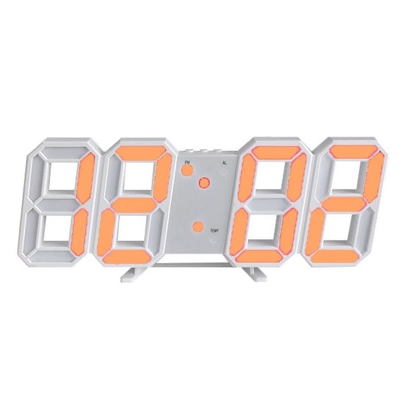 Digital 3D LED Wall Clock – Modern design with dimming function and optimal visibility
