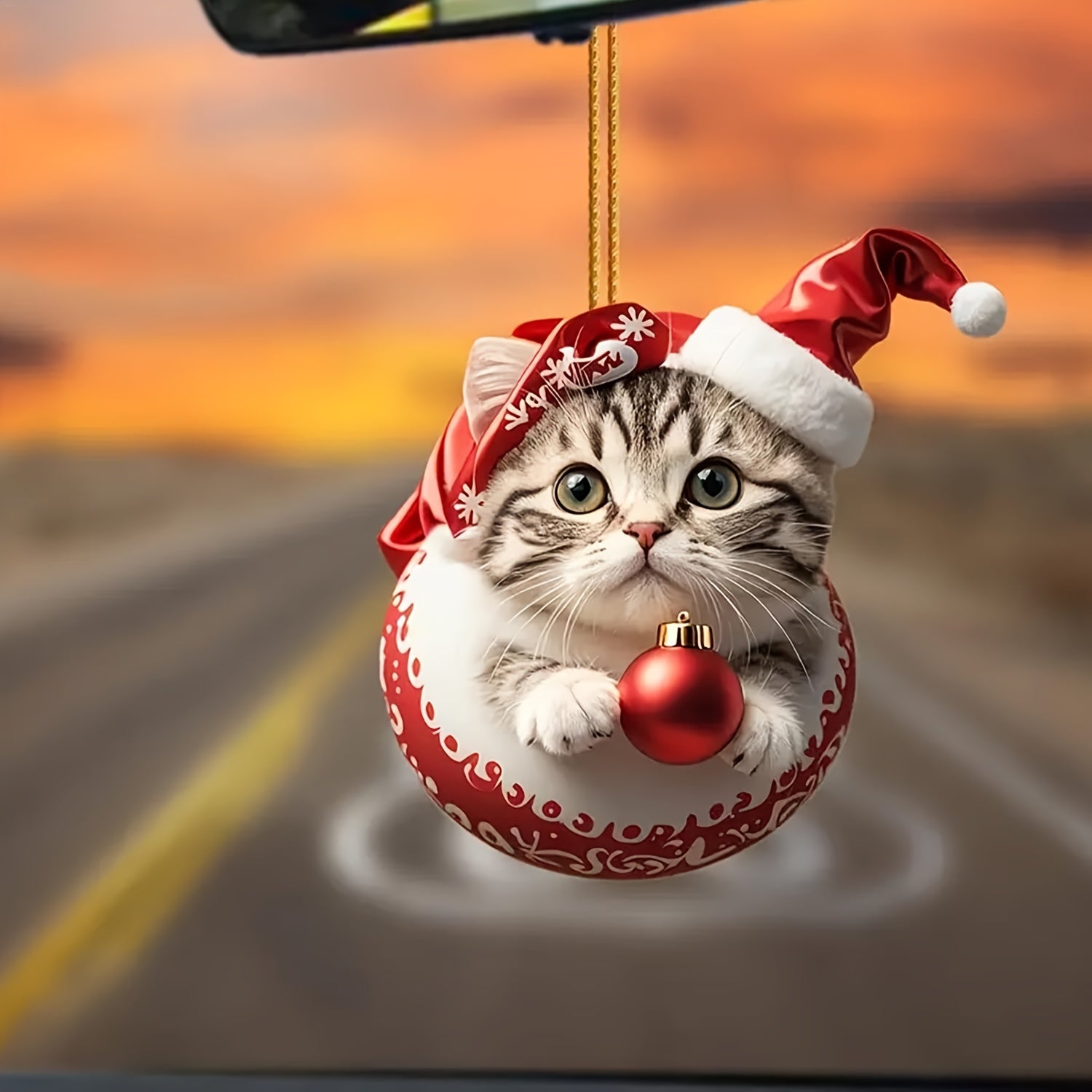 Adventskalender Katzenanhänger 2025 – Vintage 24-Tage Weihnachts Countdown mit Acryl Ornamenten-Zarado.uk