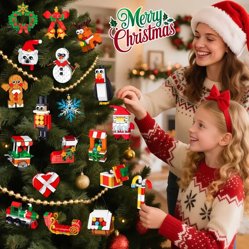 CraftVent | 24 Days Christmas Countdown Ornaments Building Set Advent Calendar