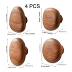 WoodCraft Wooden Wall Hooks Set – Handmade design of walnut and beech wood