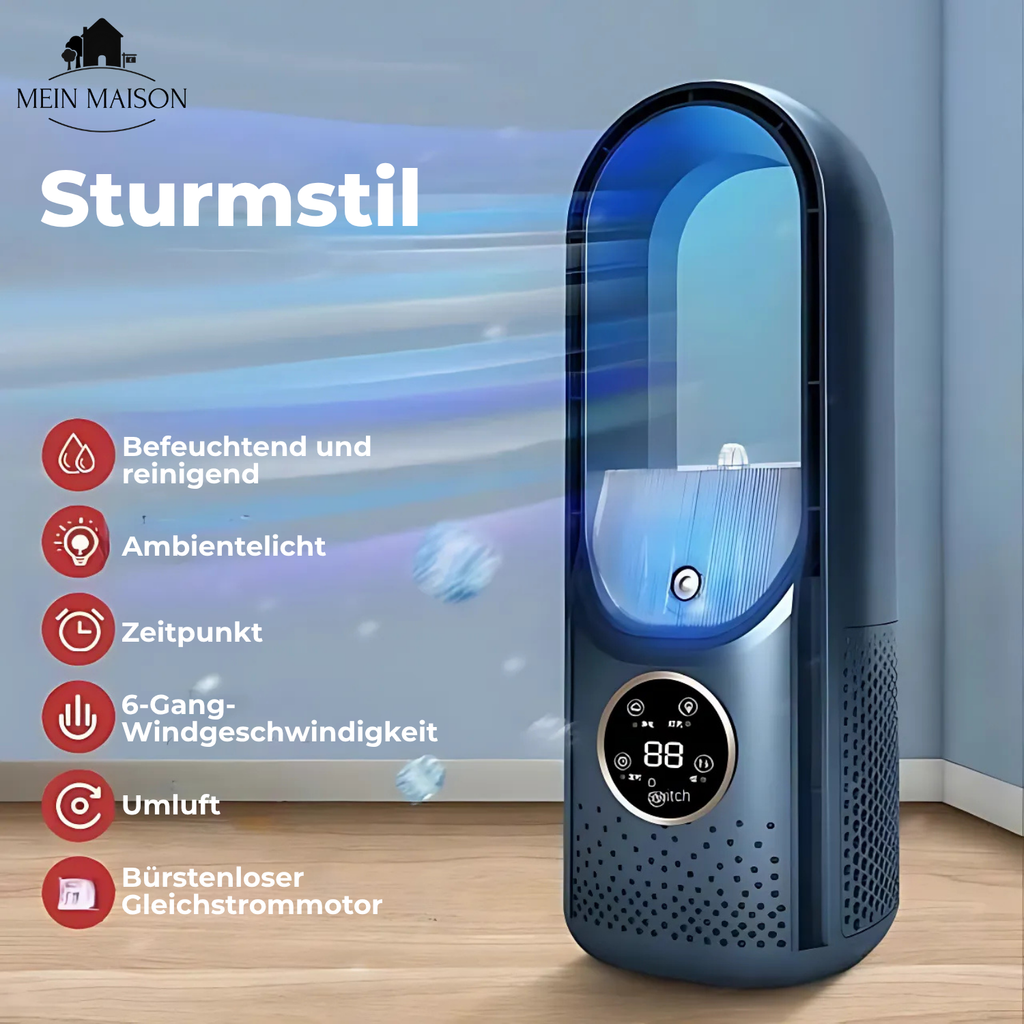 Blade-less USB Fan Air Cooler Quiet with Timer and Humidification