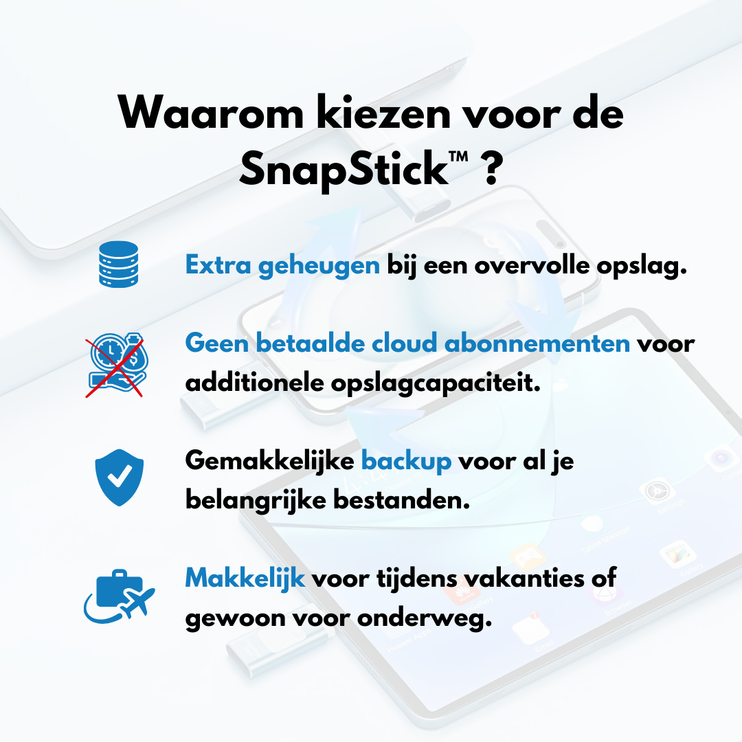 SnapVault 4-in-1 Backup Stick | Back up directly from your phone to USB