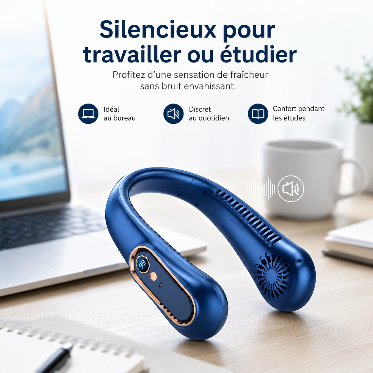 Neck Fan - Silent & Portable