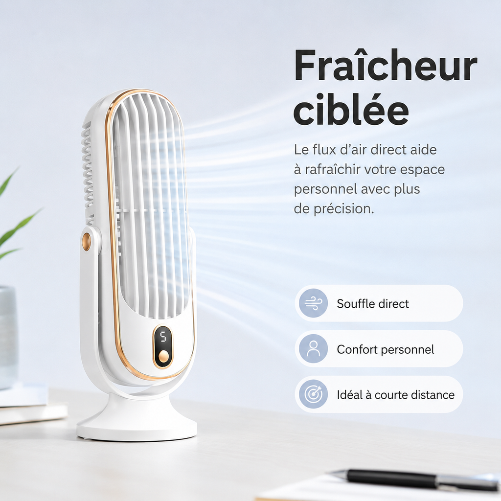 AeroLux Elite Cooling Fan | Dual Motor, 720° Rotation, USB Rechargeable & Ultra Silent for Ultimate Comfort Anywhere