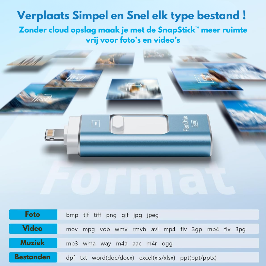 SnapVault 4-in-1 Backup Stick | Back up directly from your phone to USB