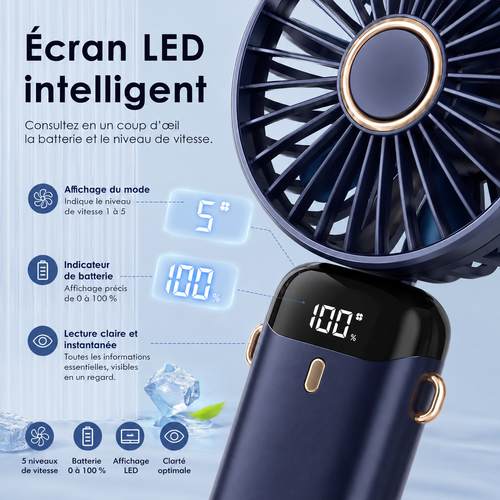Rechargeable Portable Fan 5000mAh