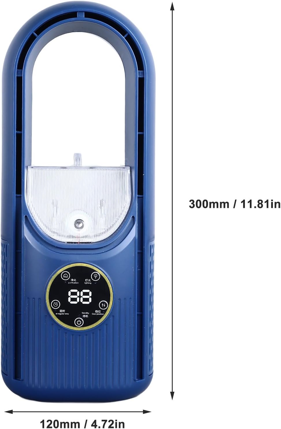 Portable Bladeless Misting Fan with 6 Speeds and USB Rechargeable Battery