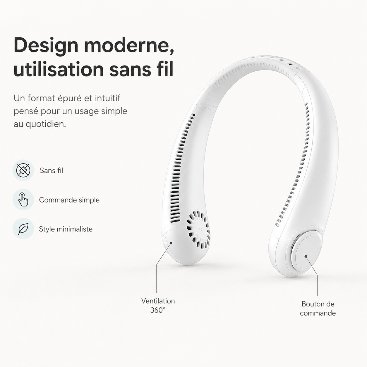 Modern Wireless Neck Fan