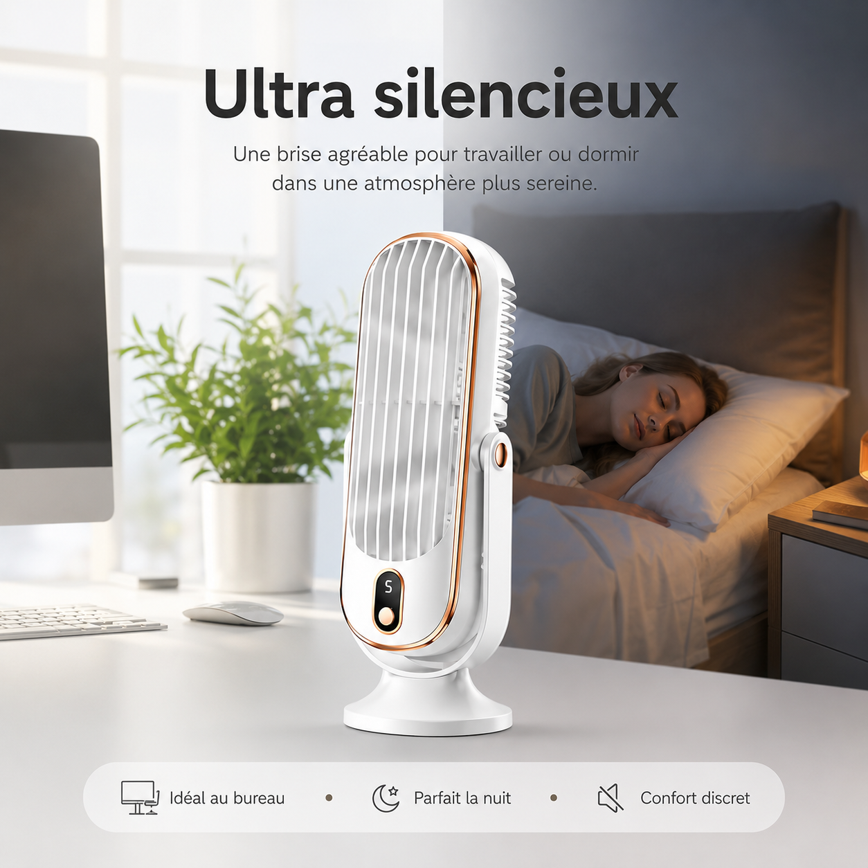 AeroLux Elite Cooling Fan | Dual Motor, 720° Rotation, USB Rechargeable & Ultra Silent for Ultimate Comfort Anywhere