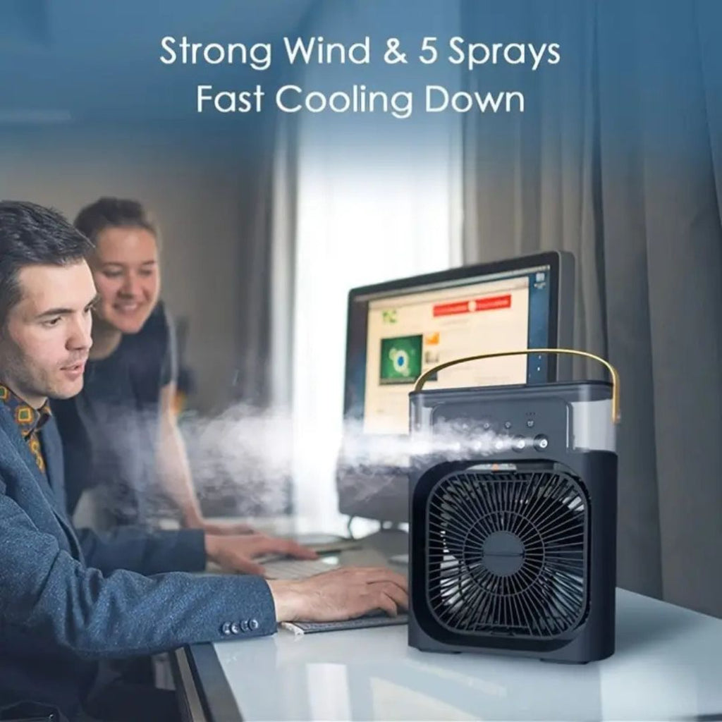 3-in-1 Air Cooler, Humidifier & Air Purifier – Portable Air Conditioning for Indoor Use with LED Light
