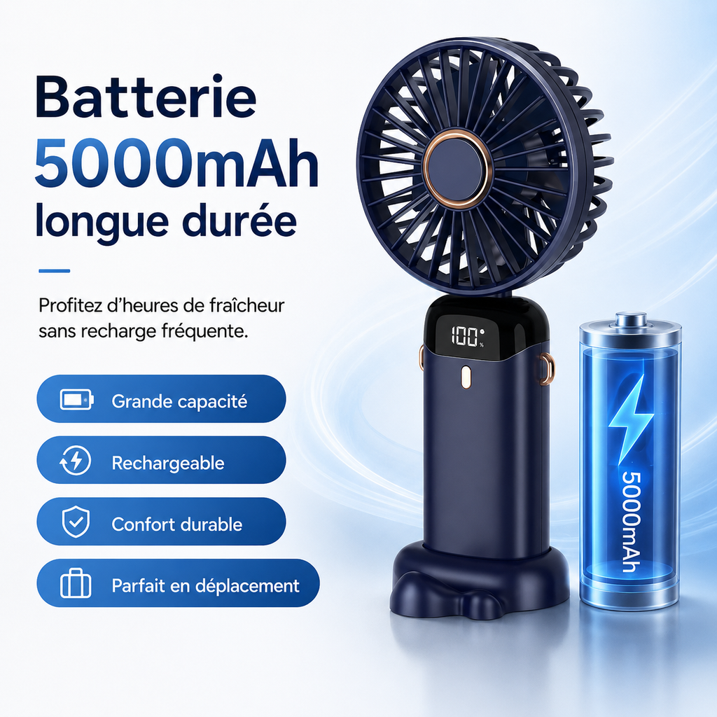 Rechargeable Portable Fan 5000mAh