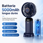 Rechargeable Portable Fan 5000mAh