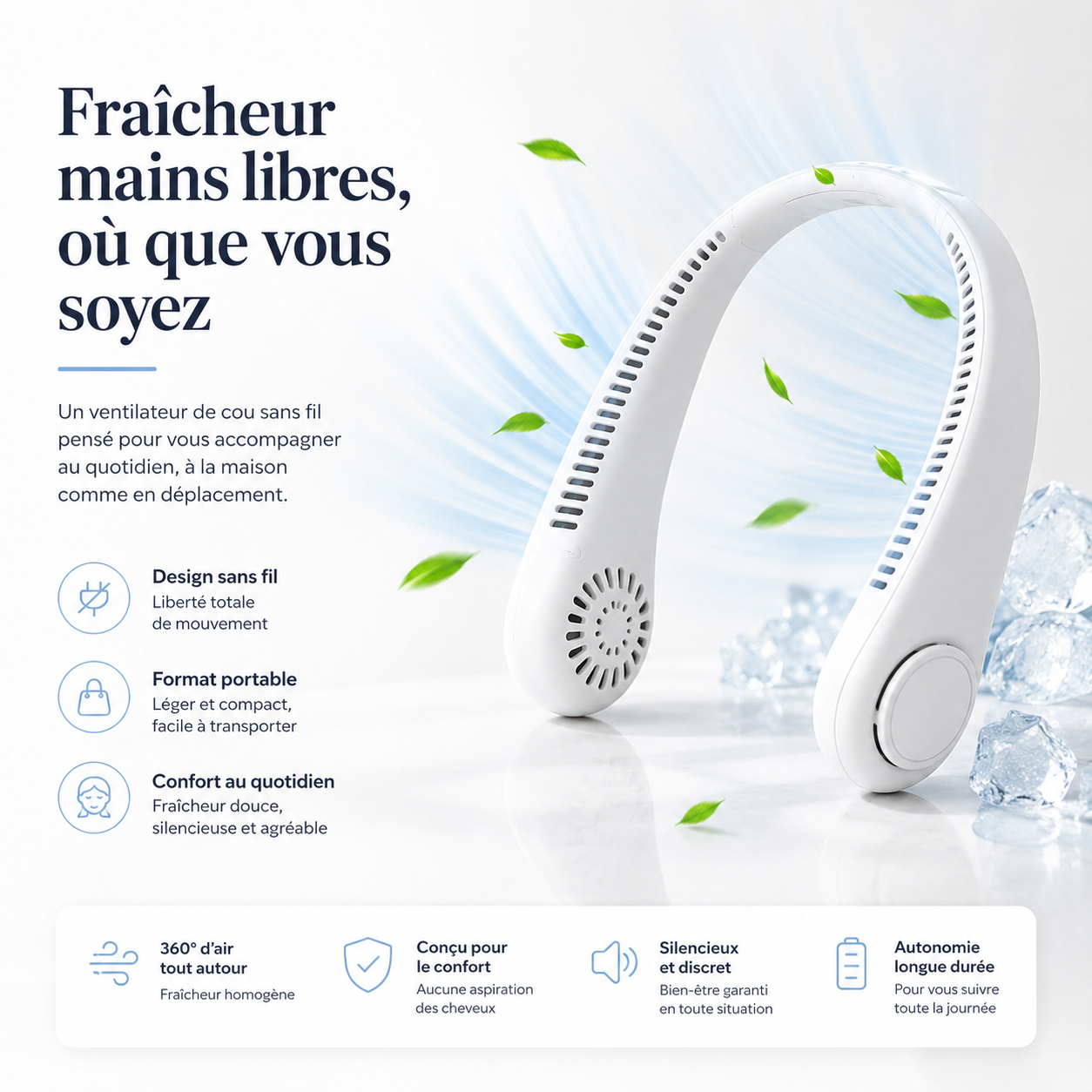 Modern Wireless Neck Fan