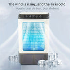 Portable Mini Air Conditioner Water-Cooled – USB Powered with Large Reservoir