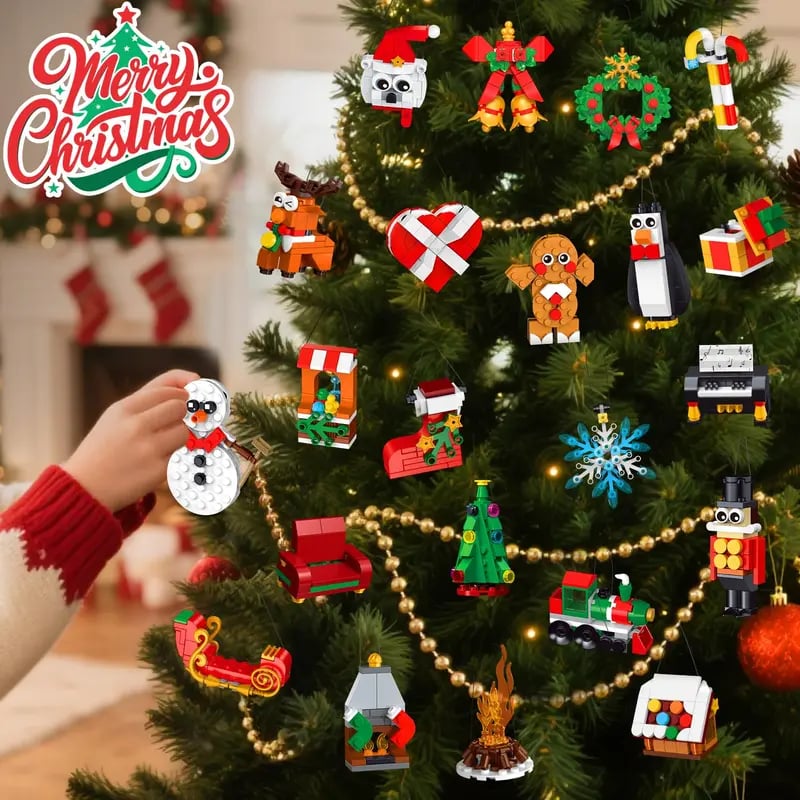 CraftVent | 24 Days Christmas Countdown Ornaments Building Set Advent Calendar