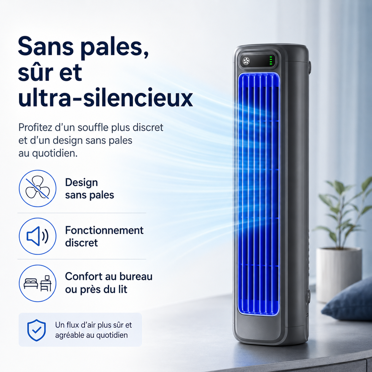 AirWave – Portable Rechargeable Air Conditioner with 12 Hours of Battery Life