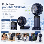Rechargeable Portable Fan 5000mAh