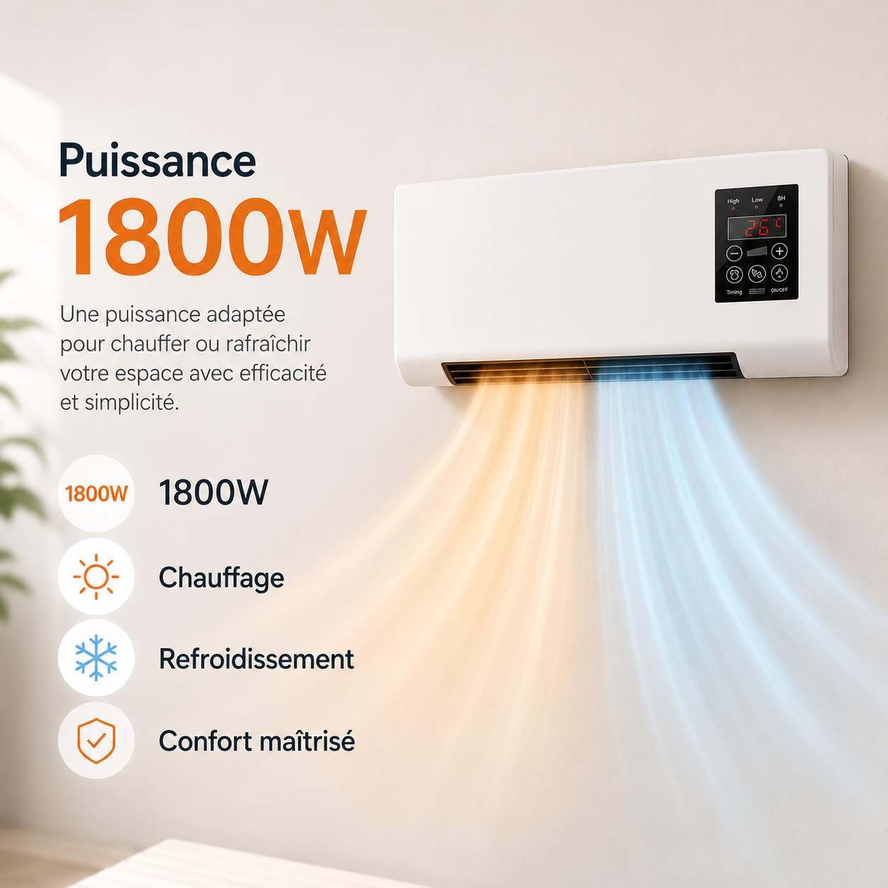 Air Conditioning | Heating and Cooling | Wall Mounted with Remote Control