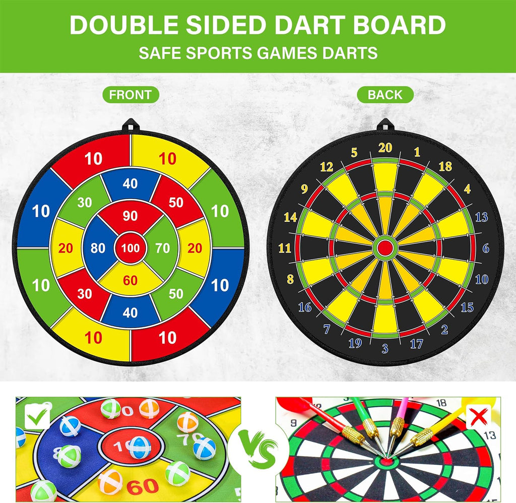 Large Double-Sided Dartboard for Children – Play, Learn, and Relax