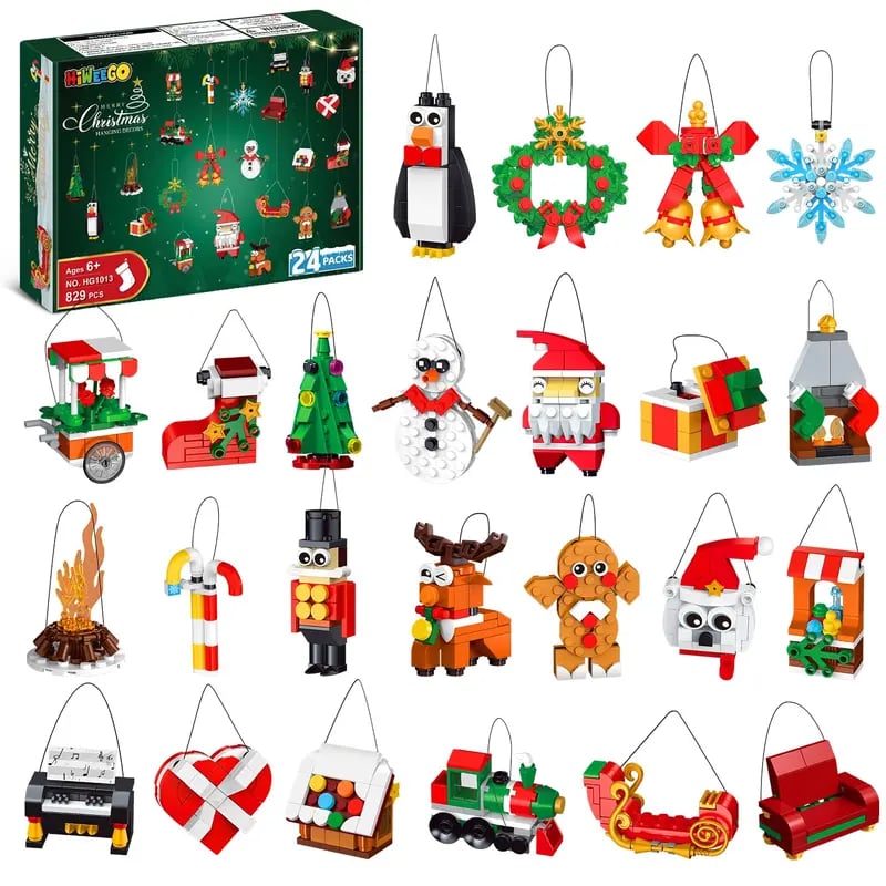 CraftVent | 24 Days Christmas Countdown Ornaments Building Set Advent Calendar