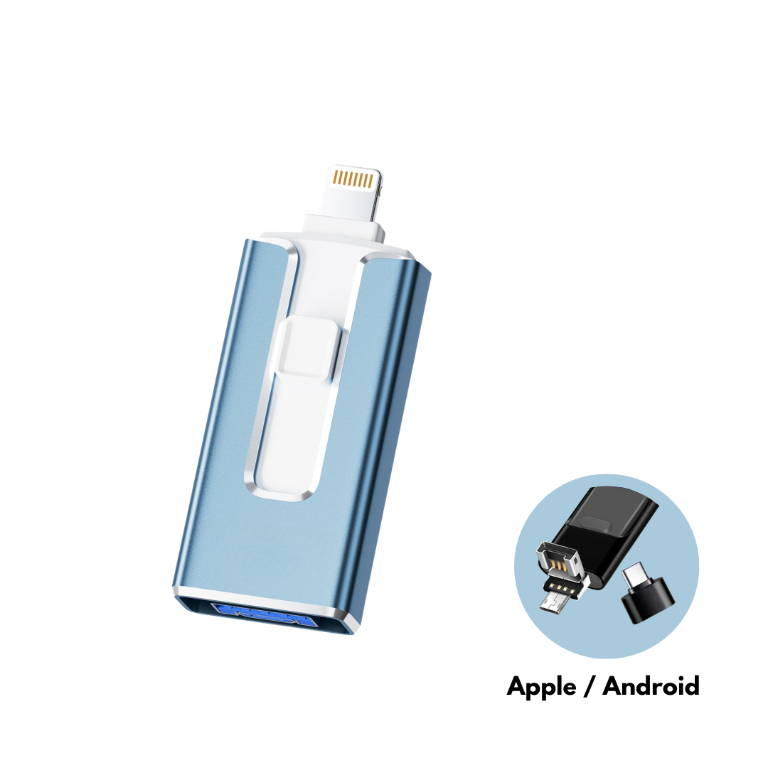 SnapVault 4-in-1 Backup Stick | Back up directly from your phone to USB