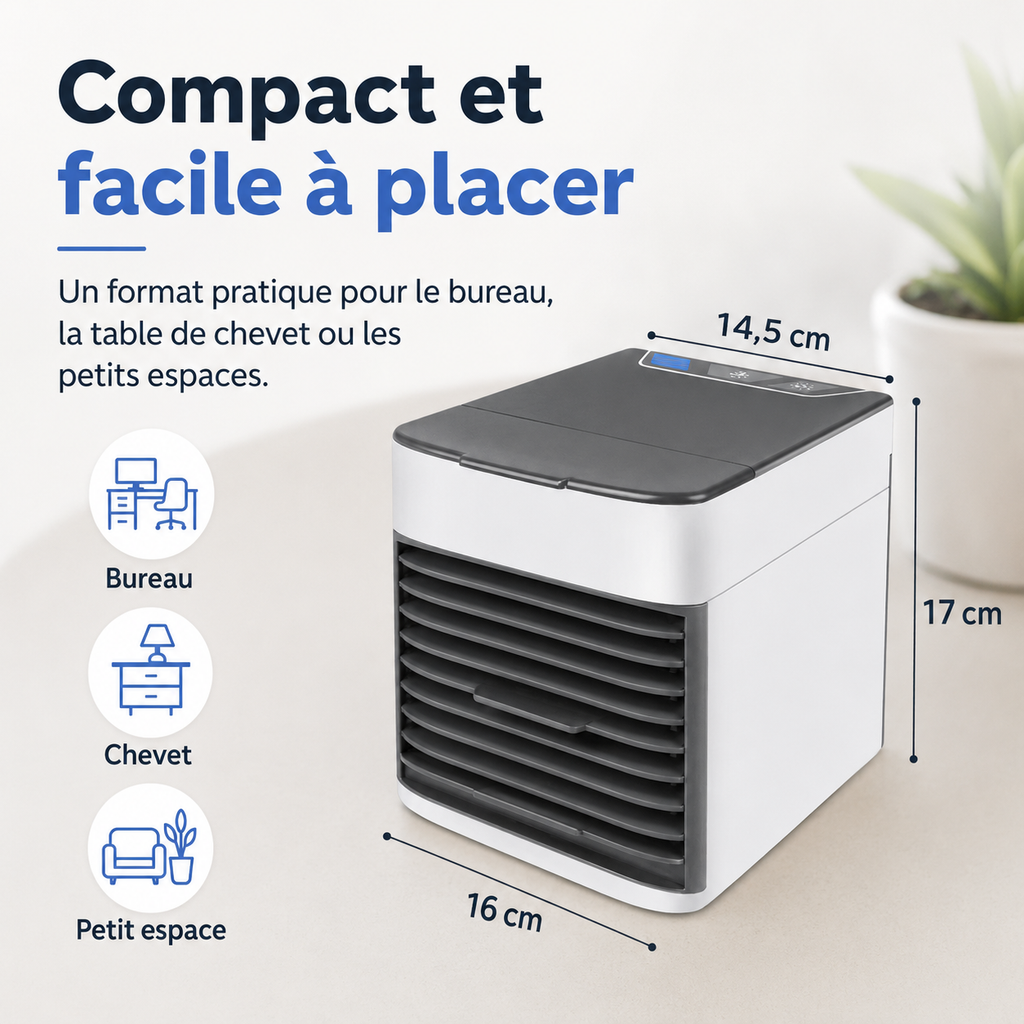 3-in-1 Air Cooler with Fan, Humidifier, and Air Purifier – Portable, Quiet, and with LED Night Light