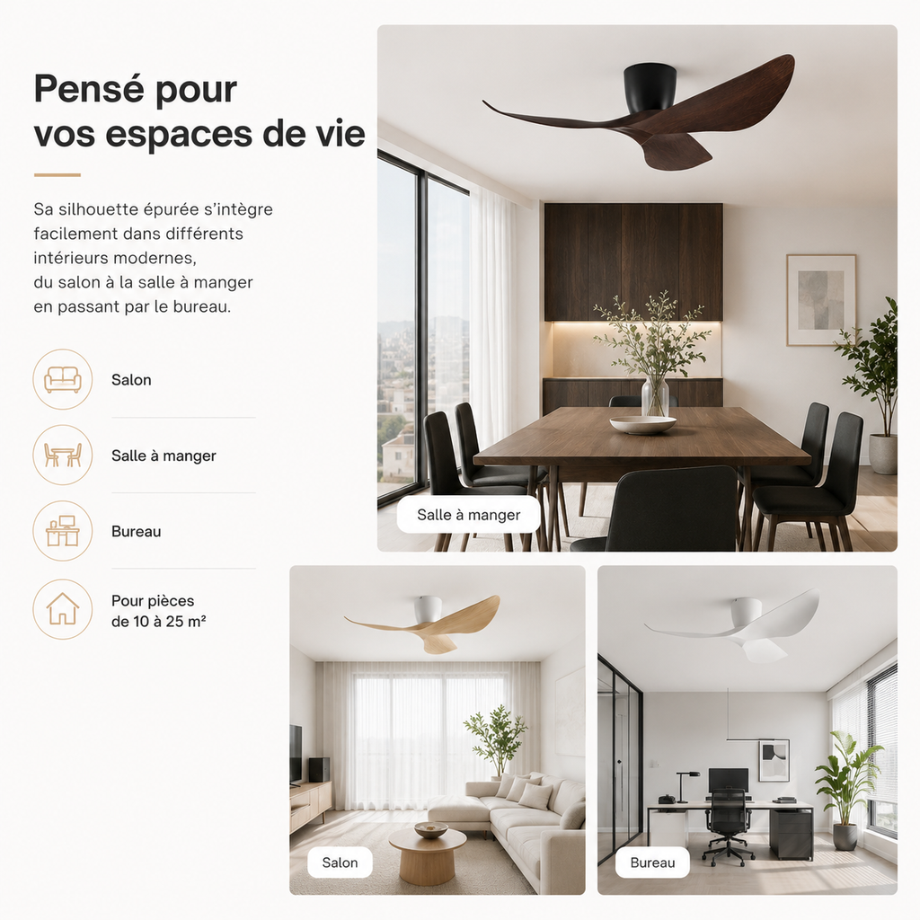 Nelvarn – Minimalist Ceiling Fan with Blades