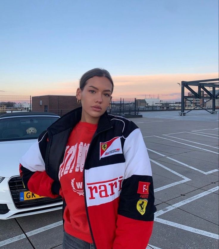 Vintage Ferrari Racer Jacket - Sporty Style and Sustainability for Everyone