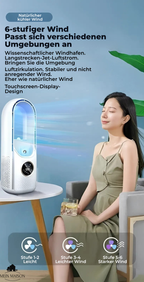 Blade-less USB Fan Air Cooler Quiet with Timer and Humidification