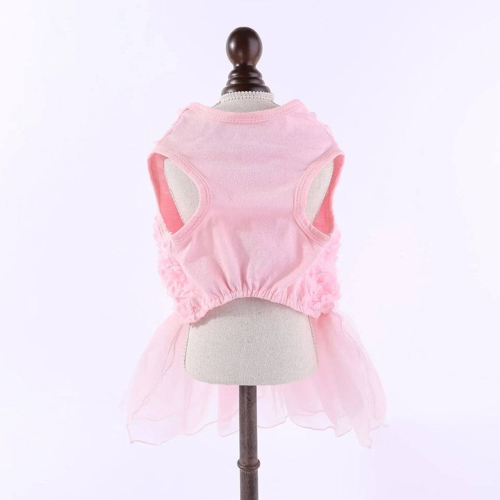 Robe florale pour chien avec nœud